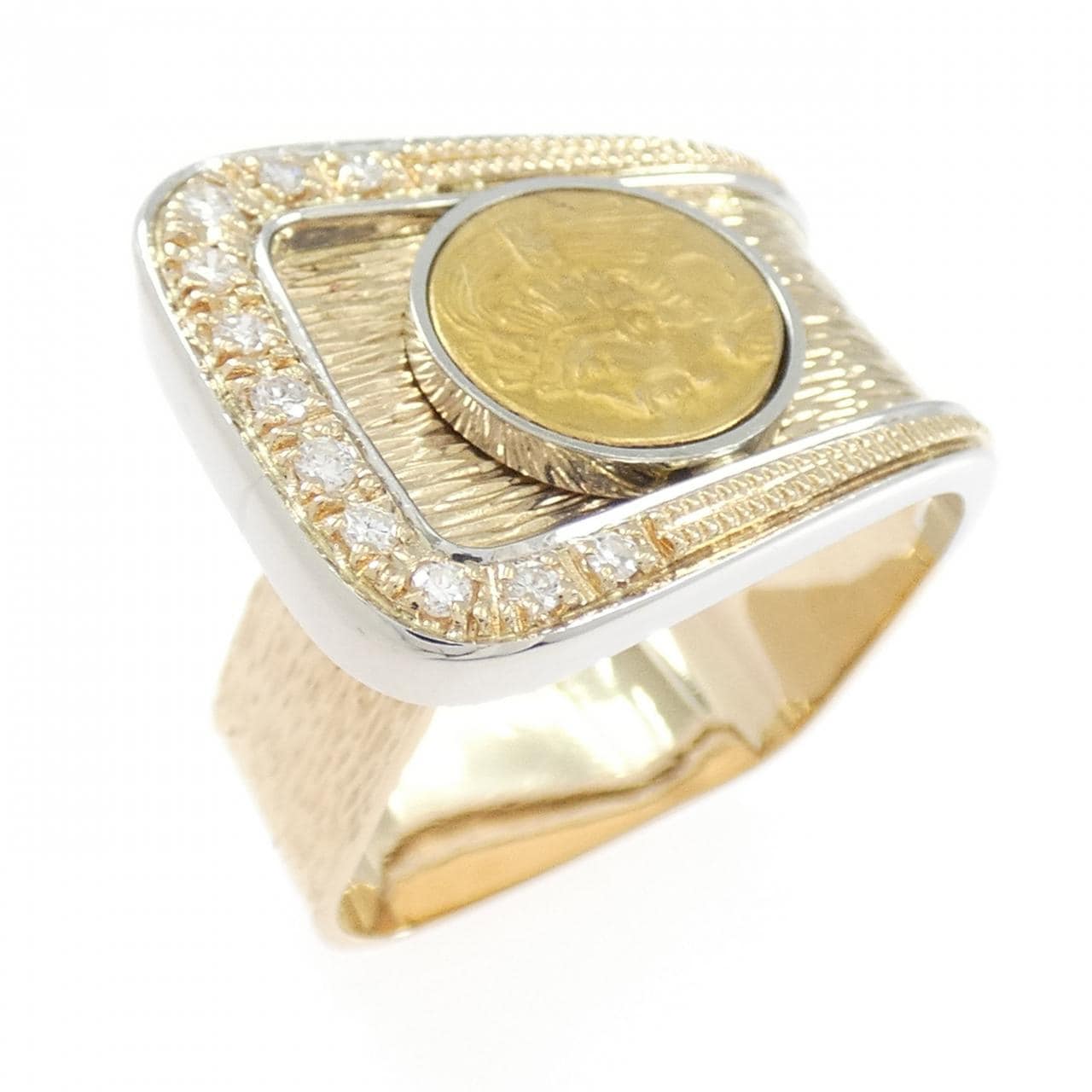 K18YG/K10YG/PT900 ダイヤモンド リング 0.15CT