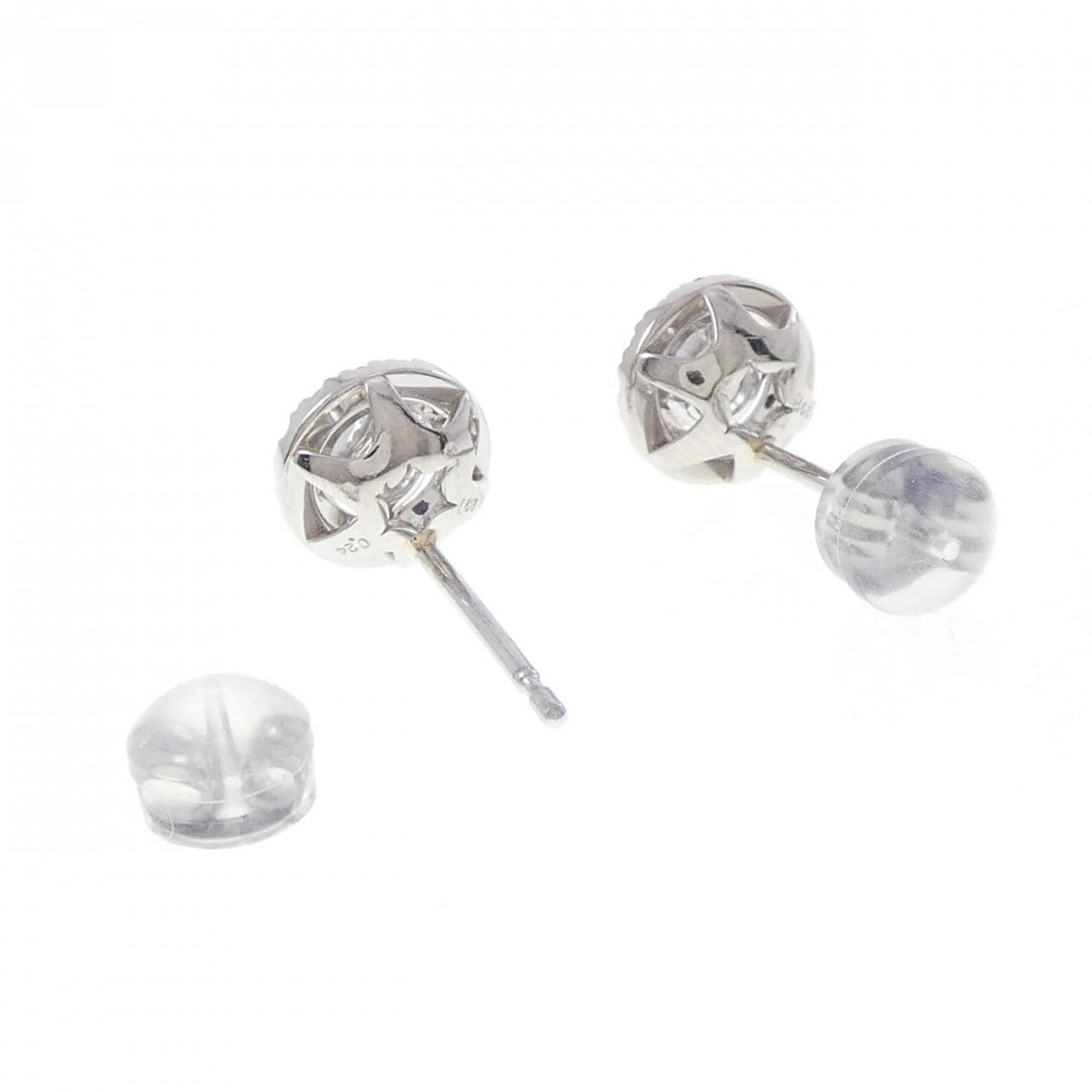 PT900 ダイヤモンド ピアス 0.291CT 0.298CT F-H SI2 VG