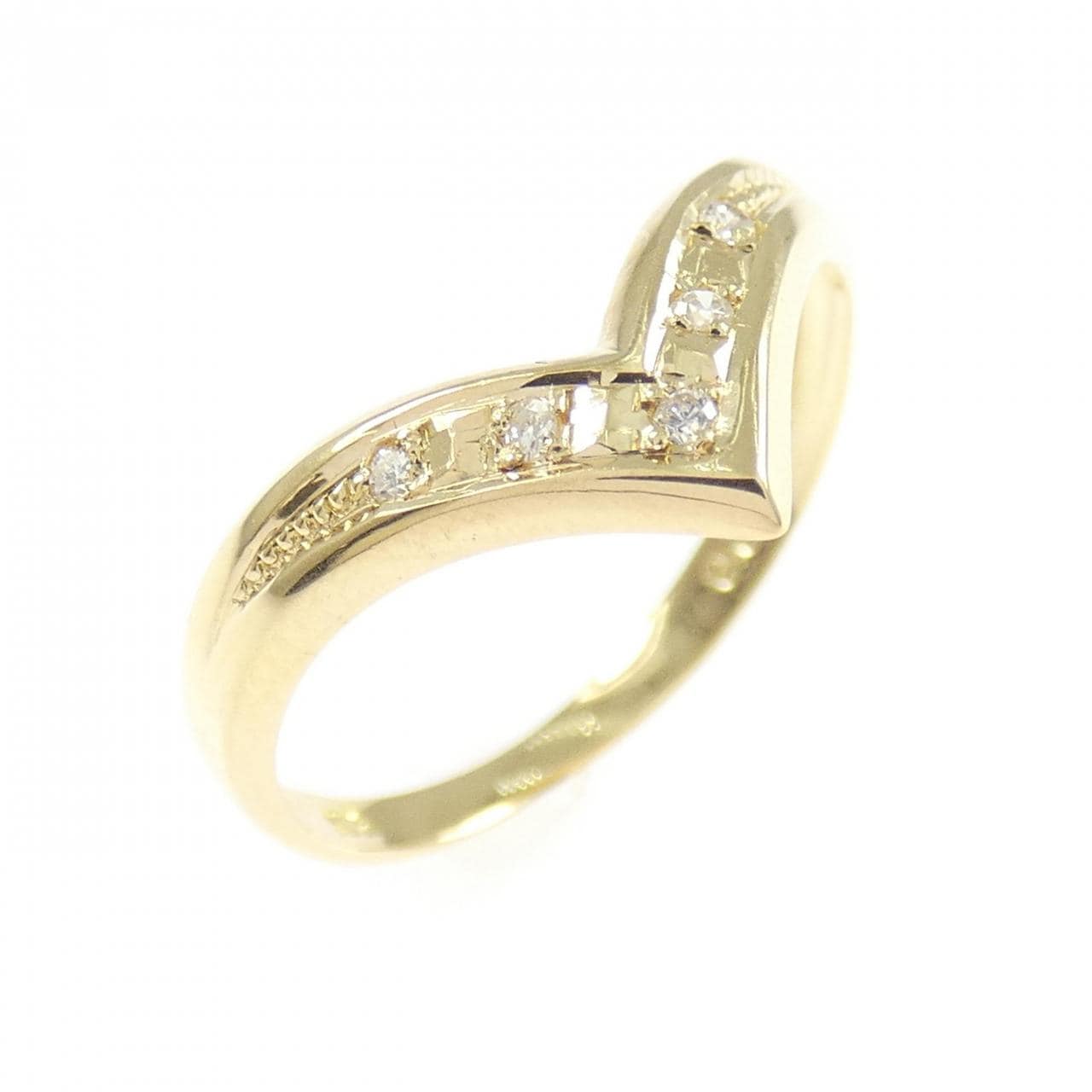 K18YG ダイヤモンド リング 0.03CT