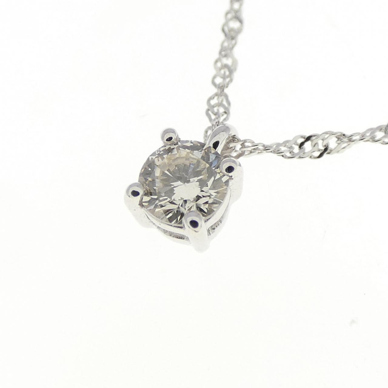 K18WG ダイヤモンド ネックレス 0.15CT