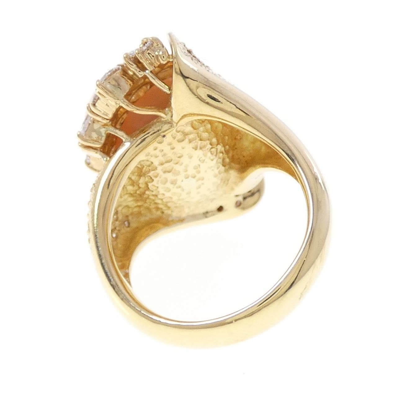 K18YG サンゴ リング 13.4mm