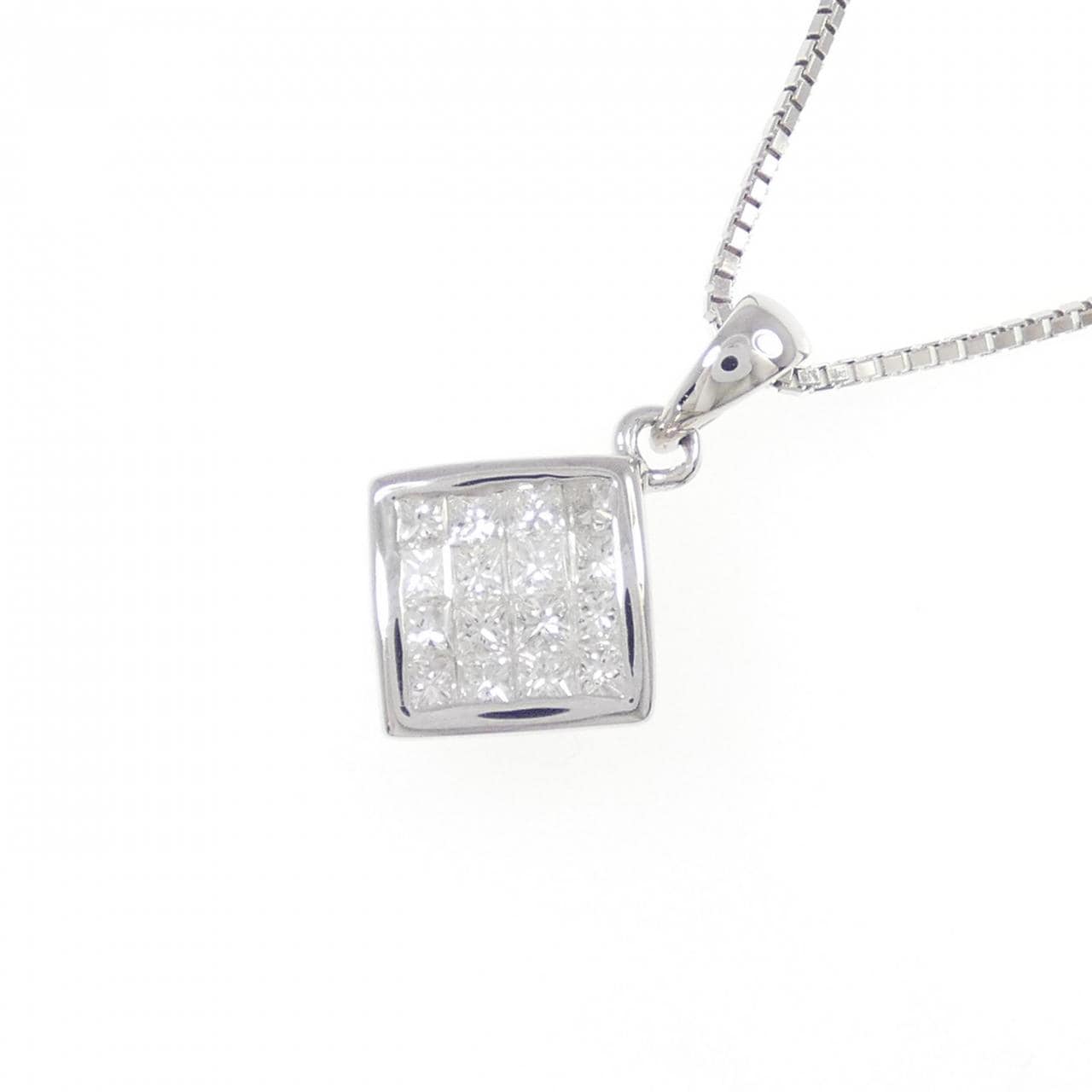 K18WG ダイヤモンド ネックレス 0.50CT