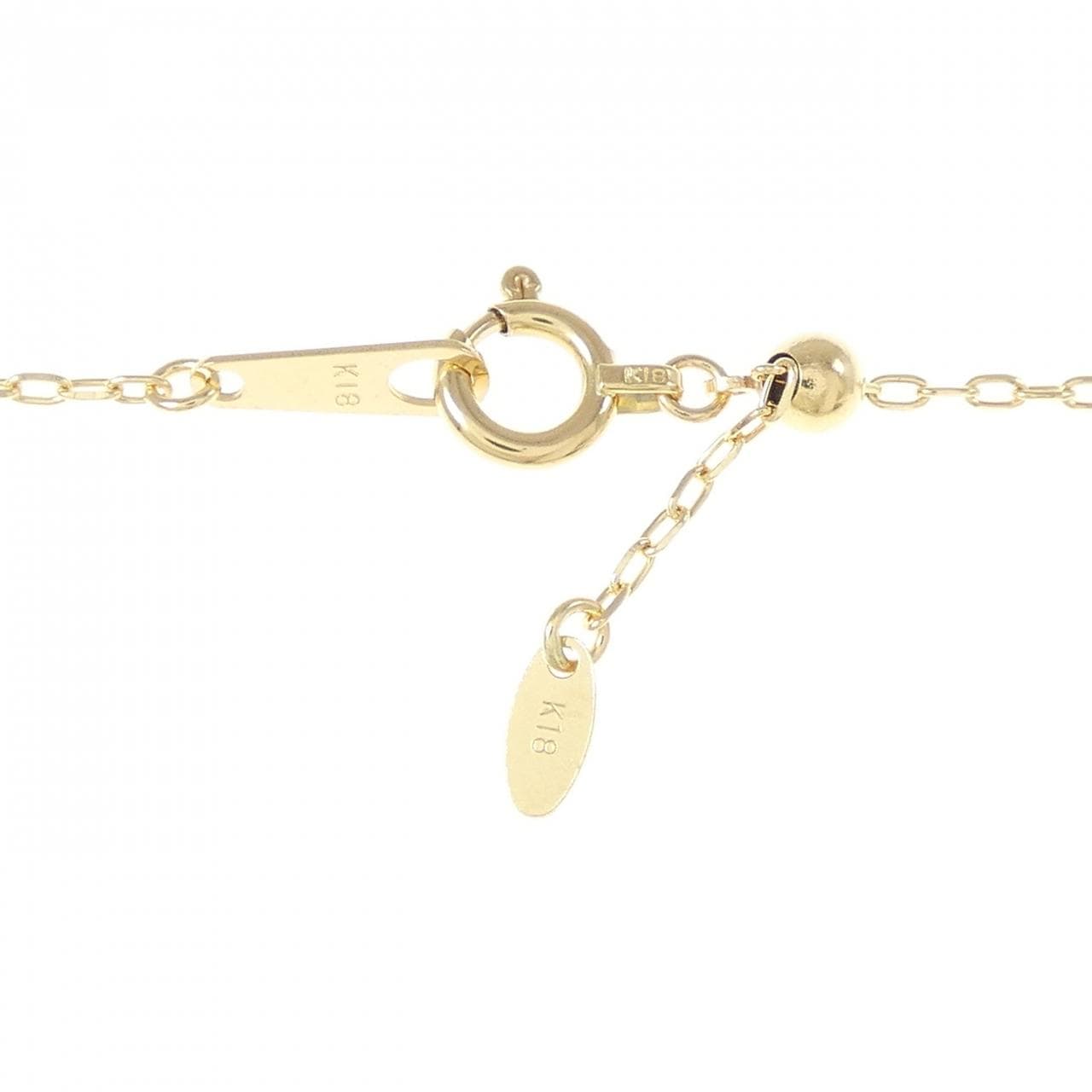 K18YG フラワー アコヤパール ネックレス 7.8mm