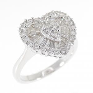 K18WG ハート ダイヤモンド リング 0.93CT