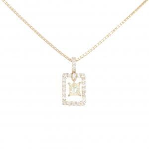 K18PG ダイヤモンド ネックレス 0.328CT VLY VS2 プリンセスカット