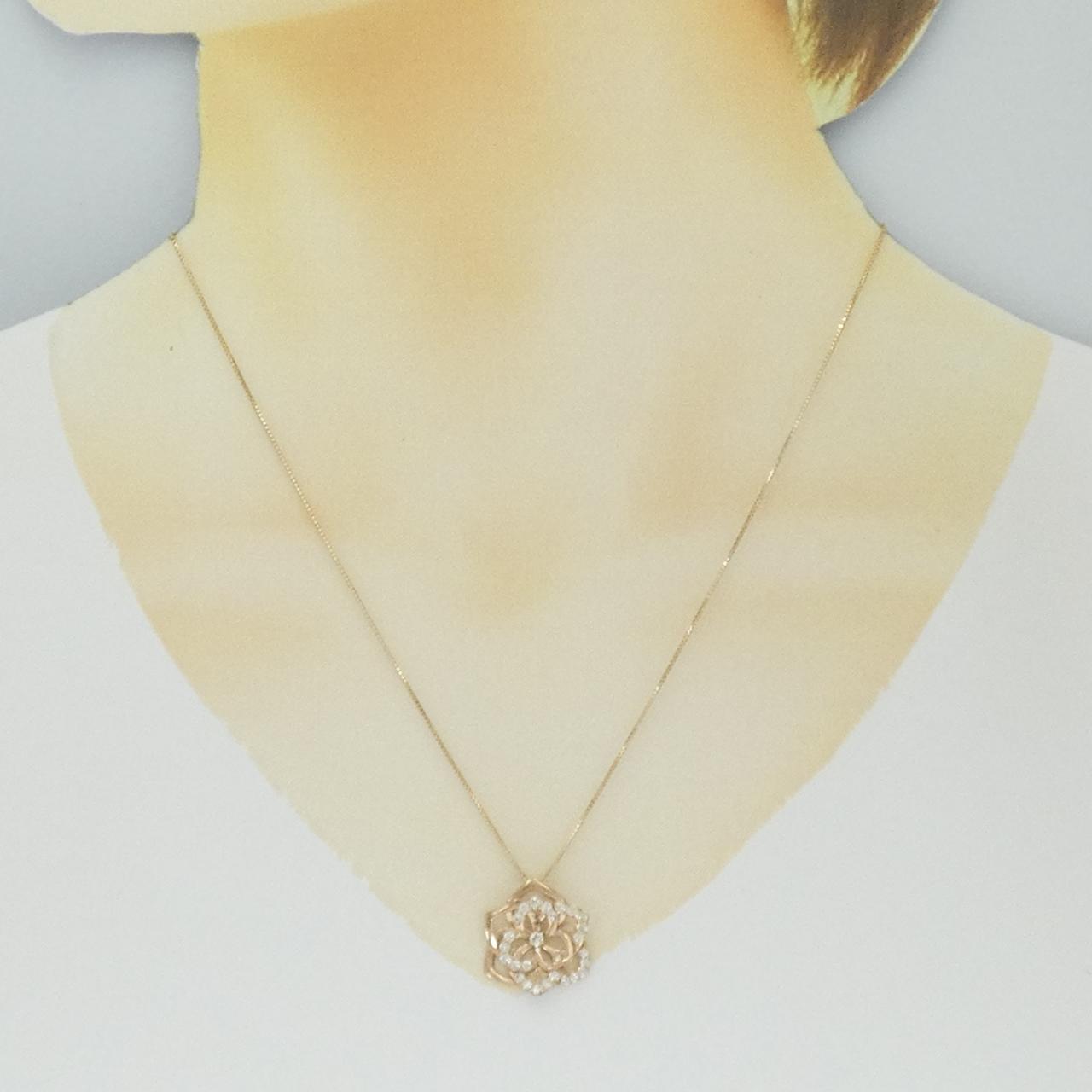 K18PG ダイヤモンド ネックレス 0.45CT