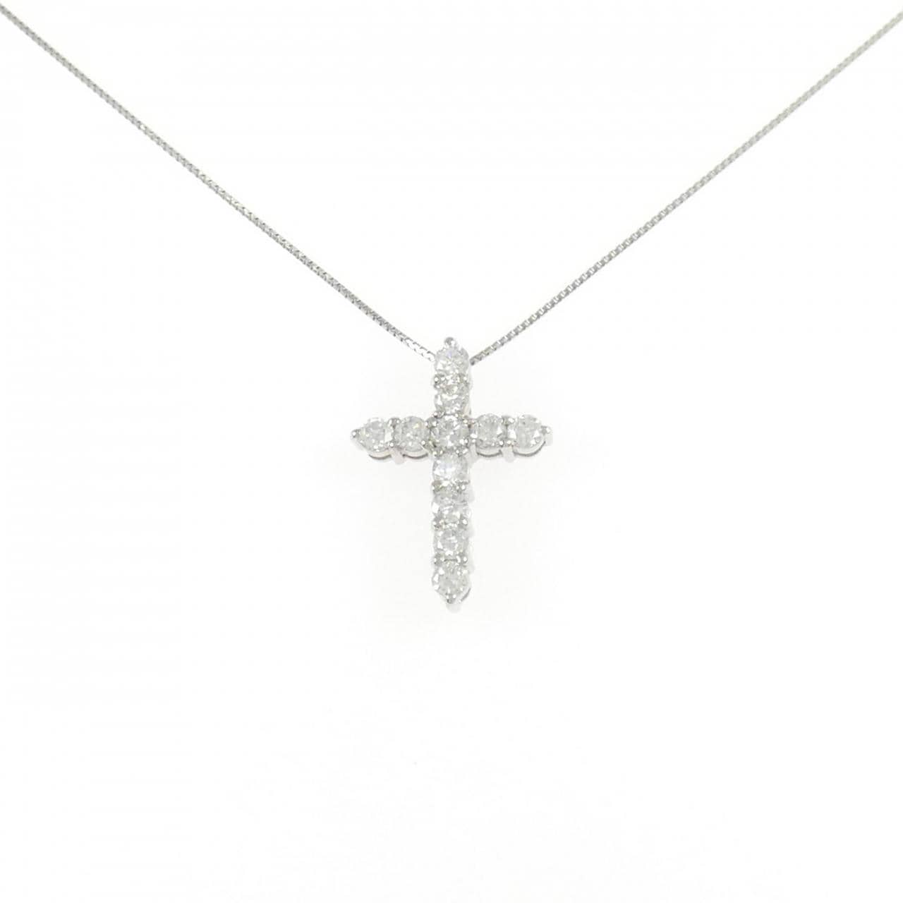 PT900/PT850 クロス ダイヤモンド ネックレス 0.62CT