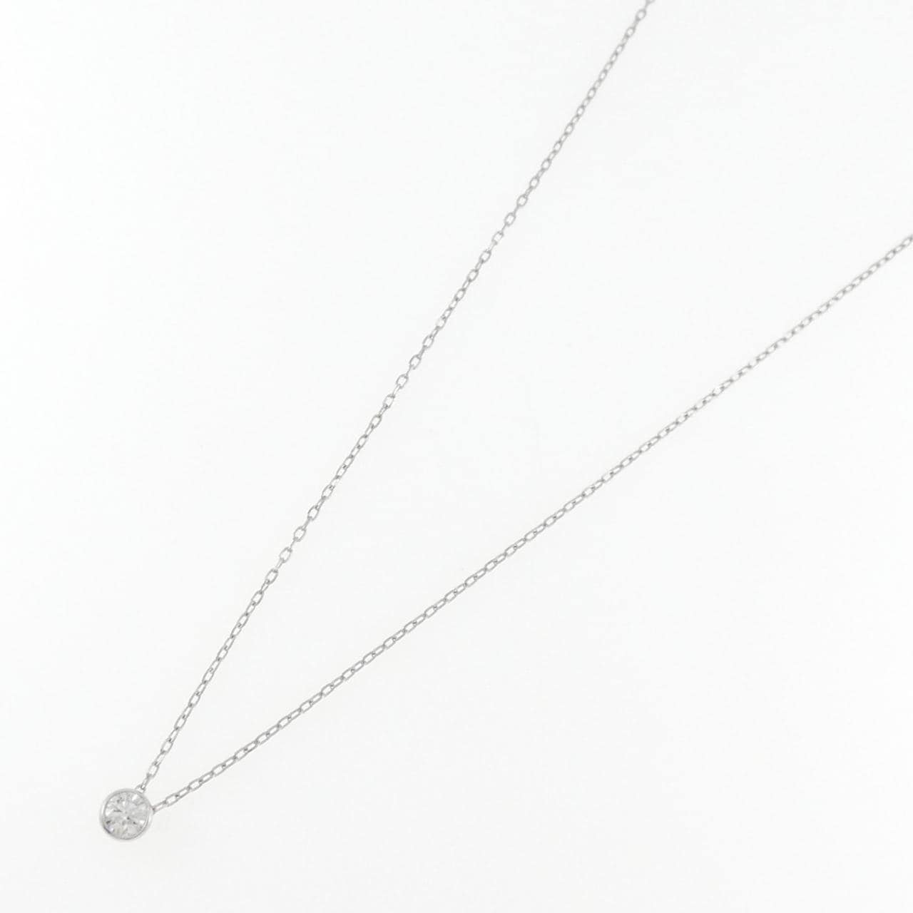 PT900/PT850 ソリティア ダイヤモンド ネックレス 0.30CT