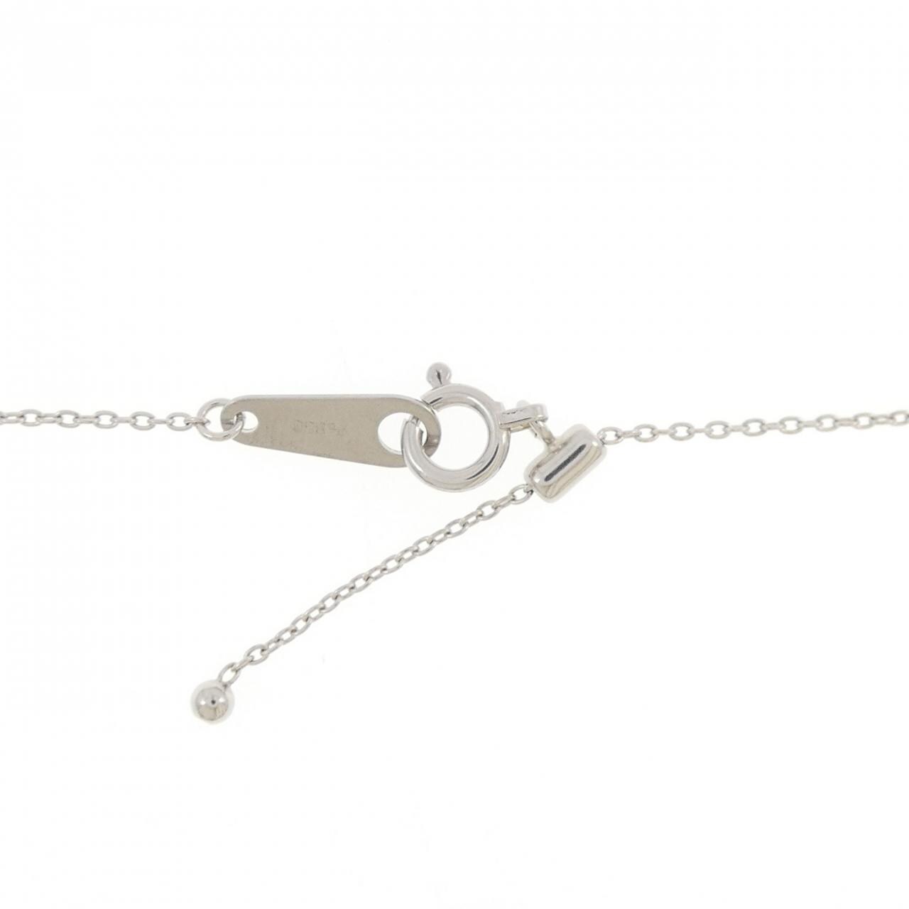 PT900/PT850 フラワー ダイヤモンド ネックレス 0.93CT