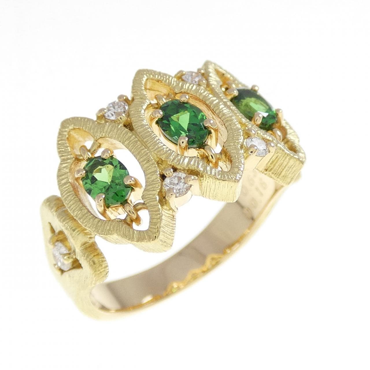 水野薫子 グリーンガーネット リング 0.63CT