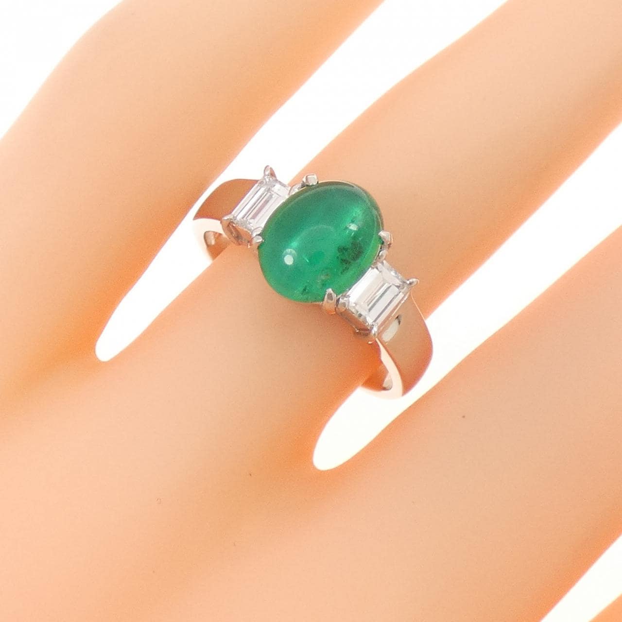 PT900 エメラルドキャッツアイ リング 1.46CT