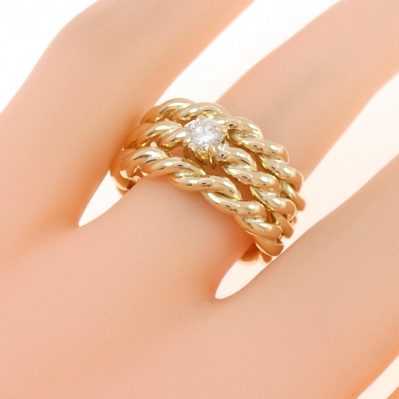 K18YG ダイヤモンド リング 0.22CT