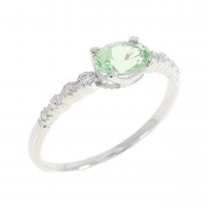 K18WG グリーンガーネット リング 0.60CT