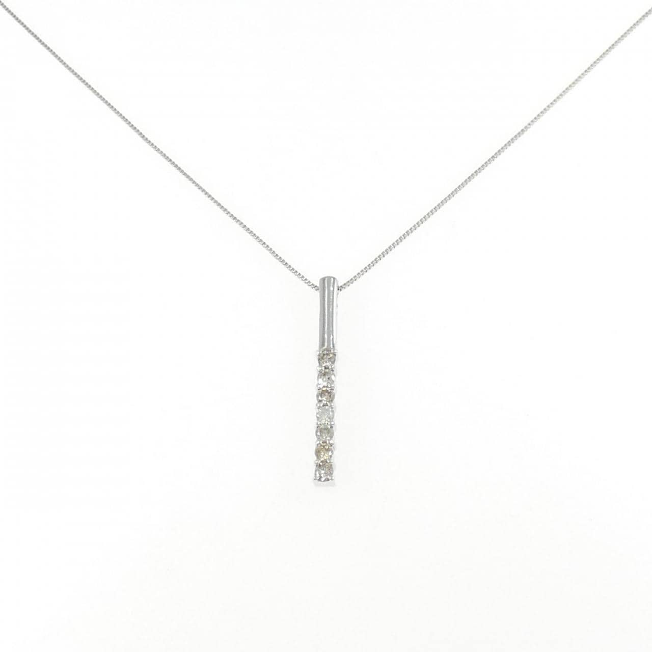 K18WG/750WG ダイヤモンド ネックレス 0.25CT