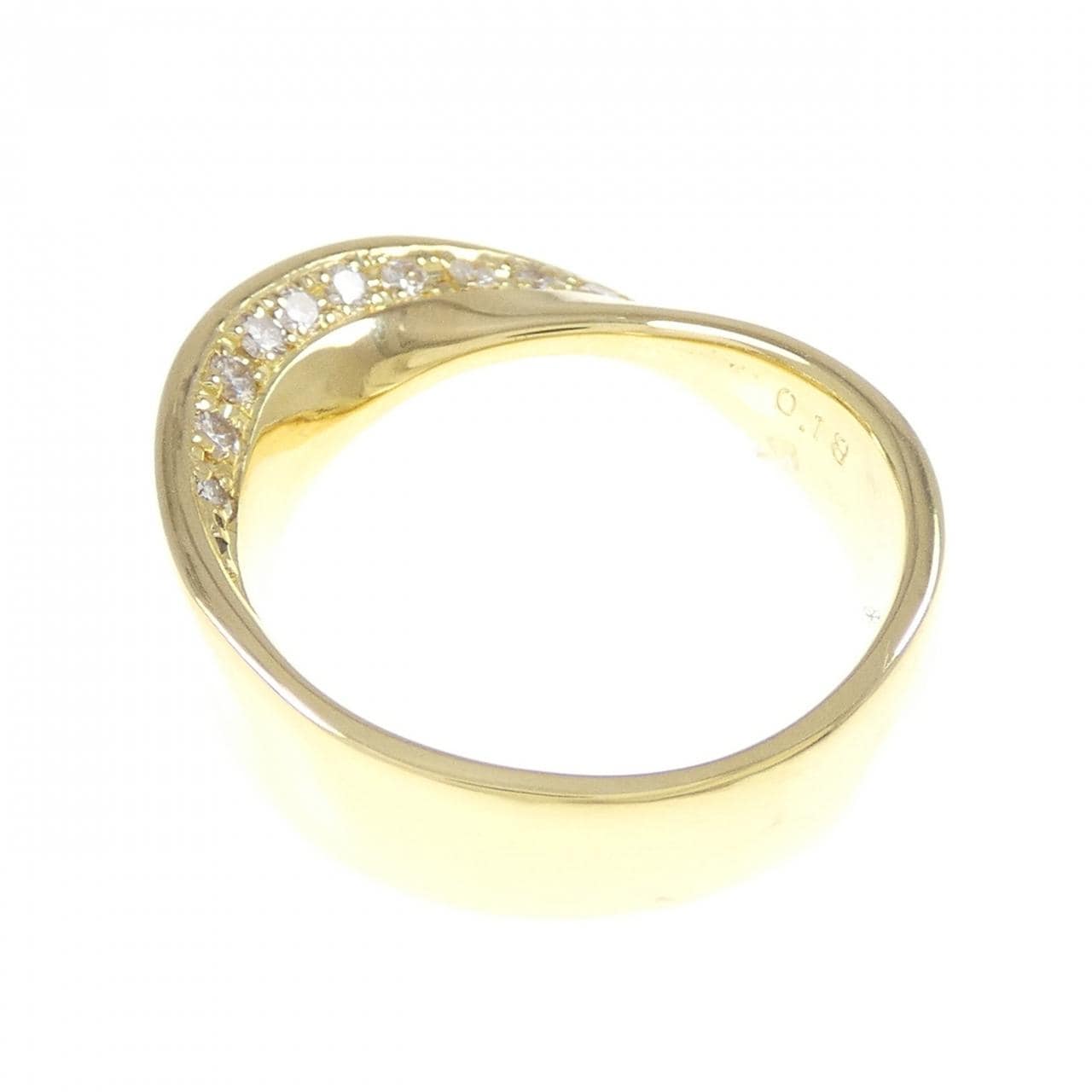 K18YG ダイヤモンド リング 0.18CT