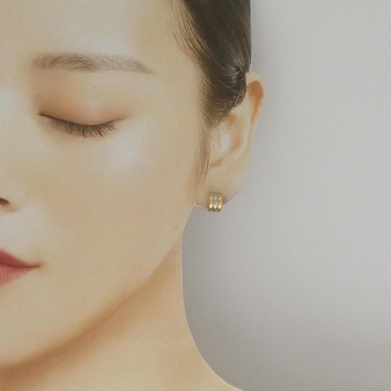 K18YG/PT900 ピアス