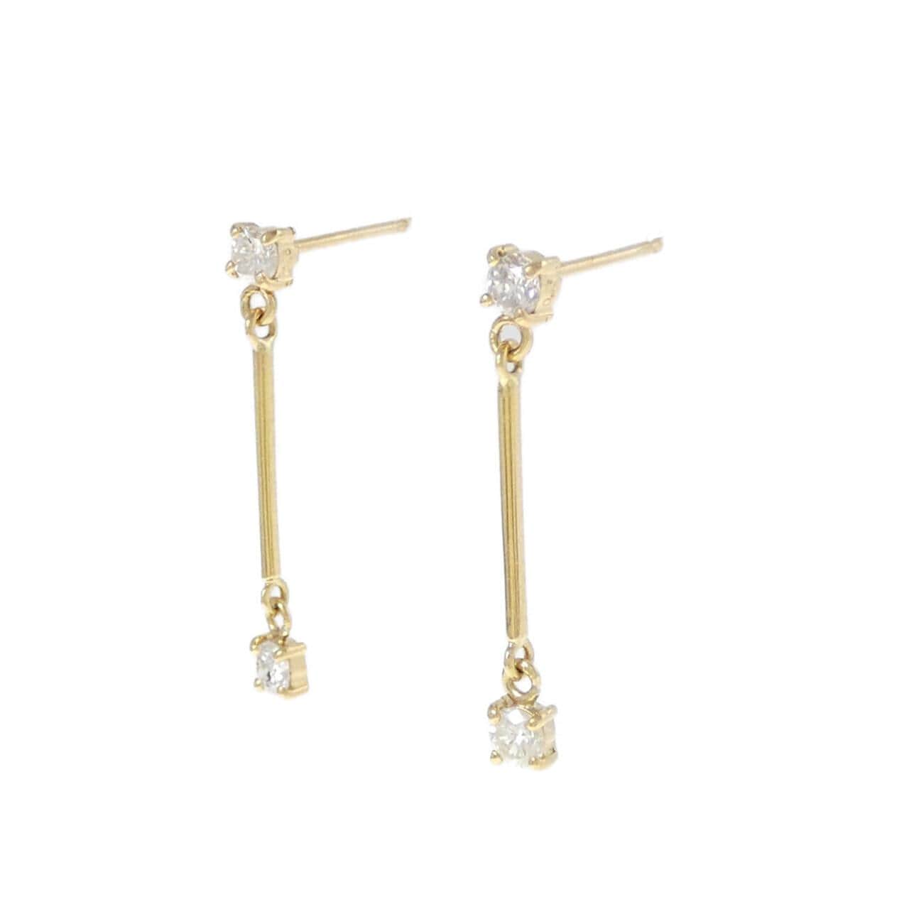 K18YG ダイヤモンド ピアス 0.30CT