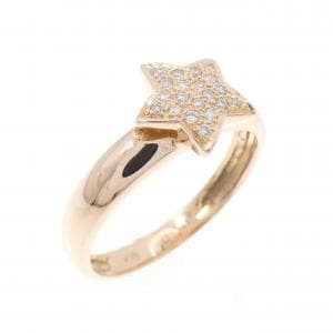 K18PG スター ダイヤモンド リング 0.10CT