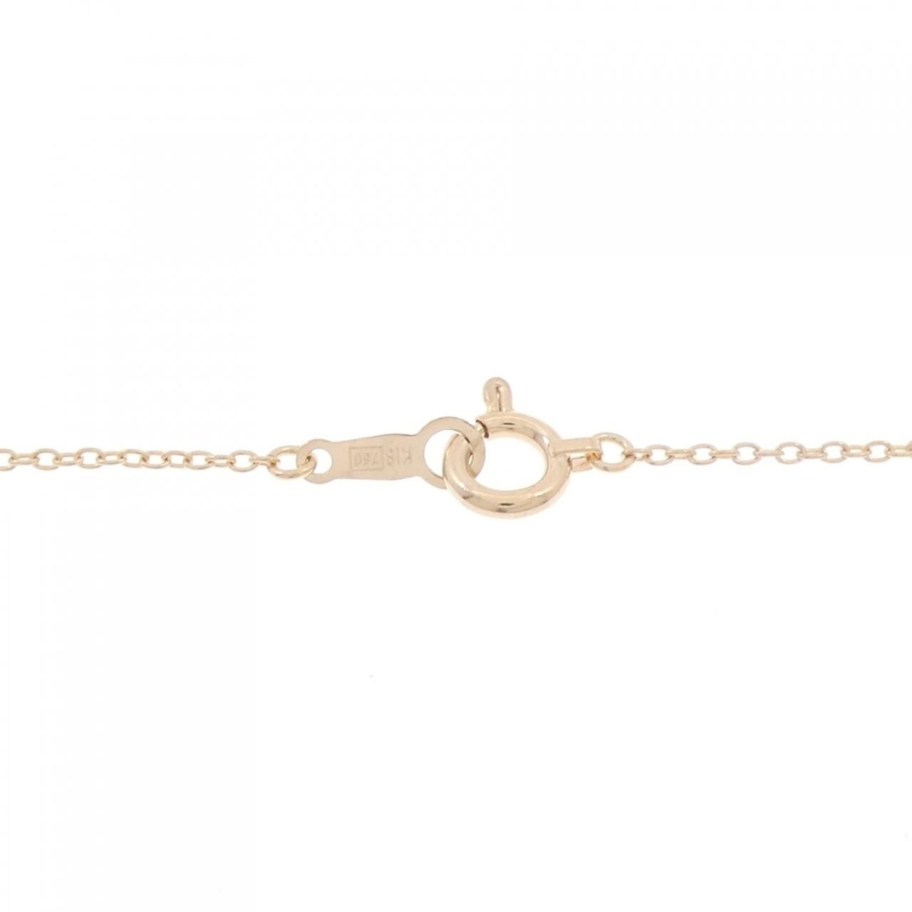 K18PG クロス ダイヤモンド ネックレス 0.50CT
