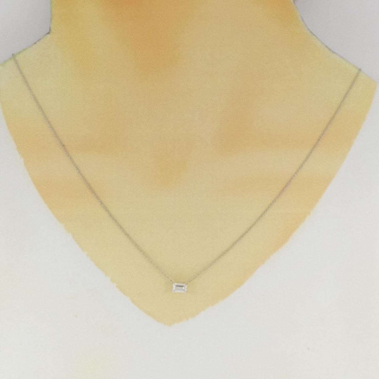 【リメイク】PT900/PT850 ダイヤモンド ネックレス 0.530CT G VS1 エメラルドカット