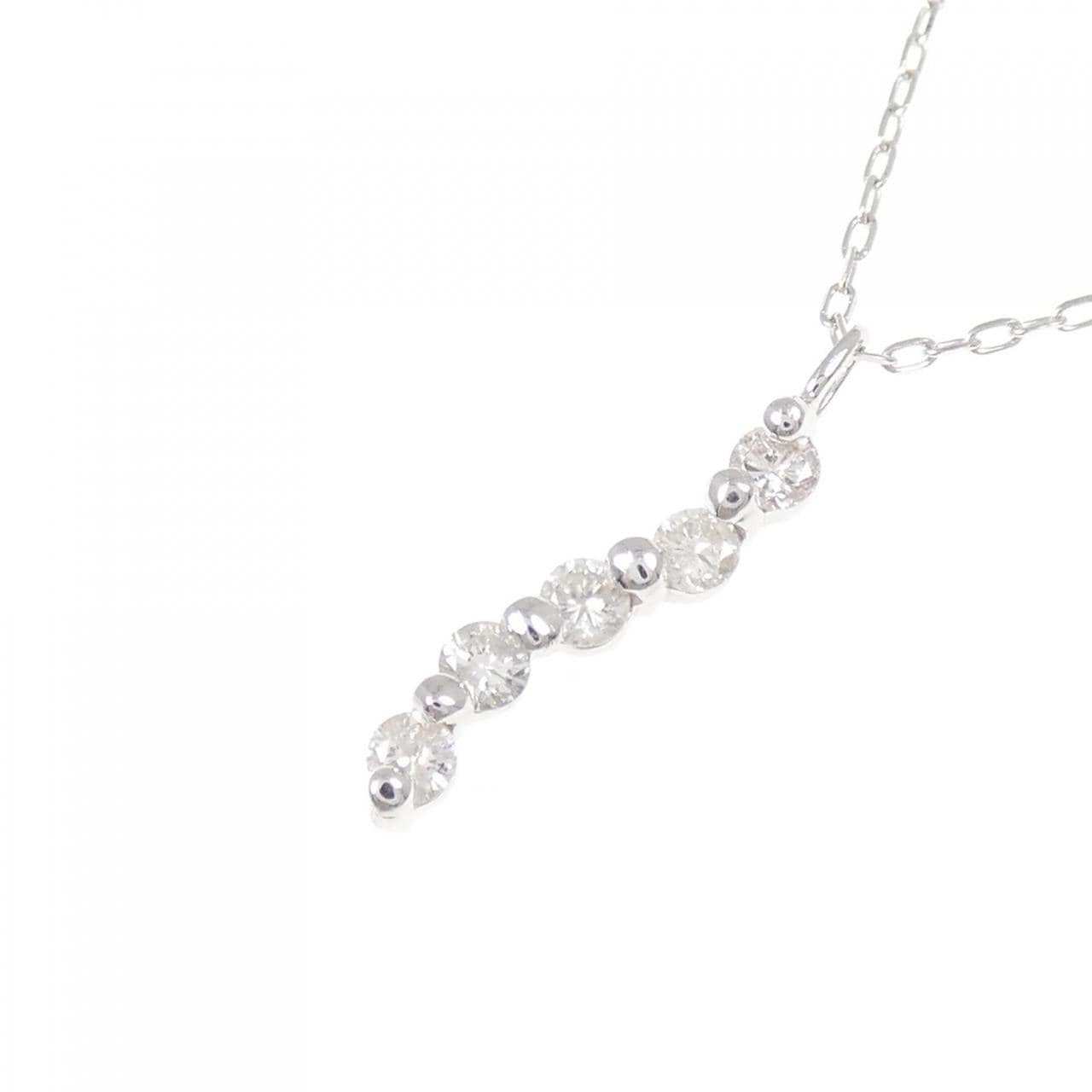 K18WG ダイヤモンド ネックレス 0.34CT