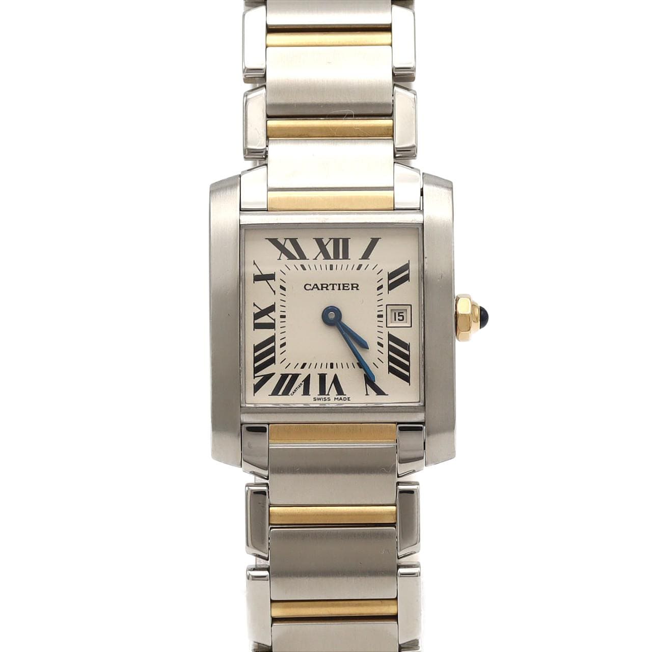 カルティエ タンクフランセーズMMデイト コンビ W51012Q4 SSxYG クォーツ