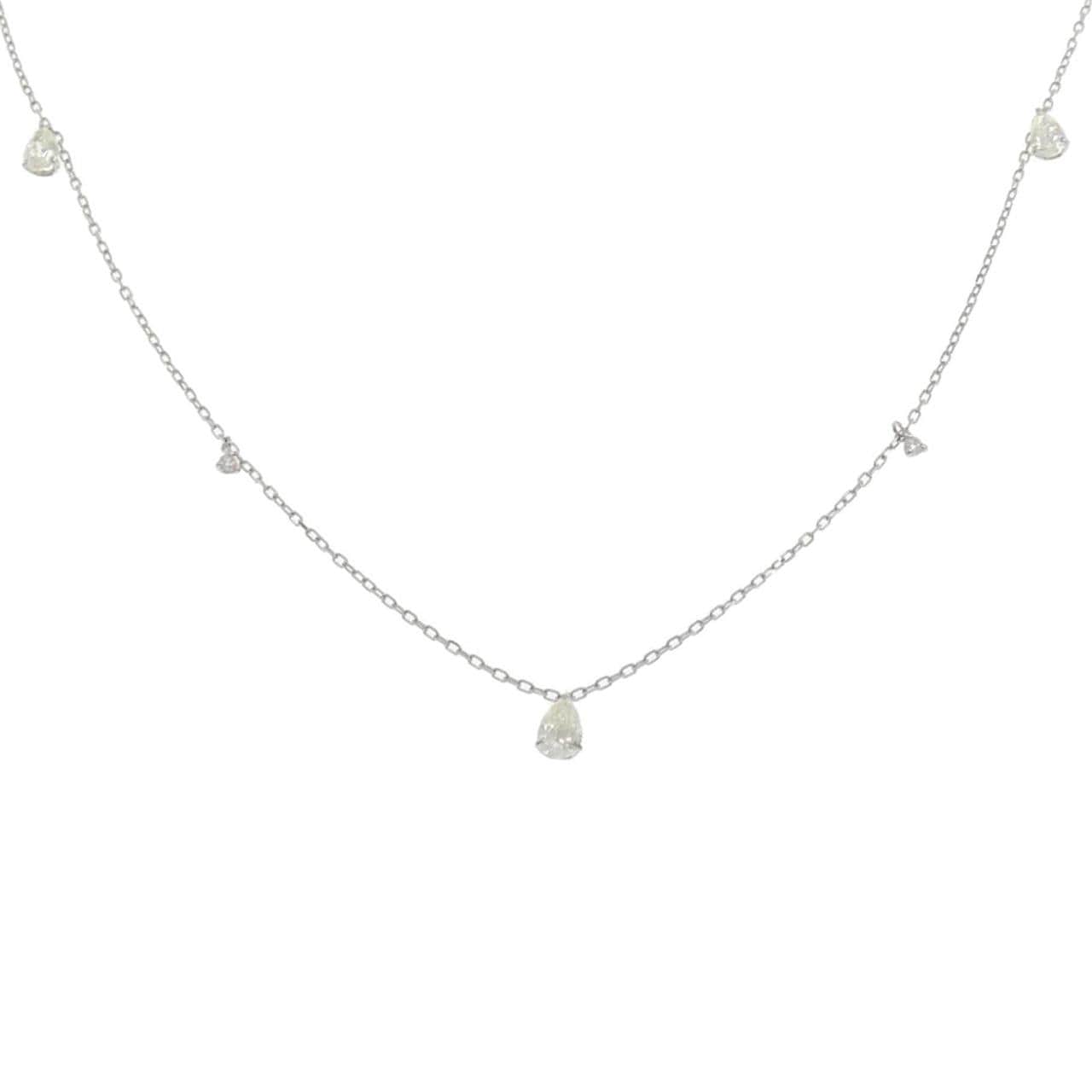 【新品】PT900/PT850 ダイヤモンド ネックレス 0.85CT
