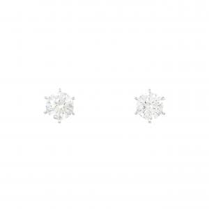 【リメイク】PT900/ST ダイヤモンド ピアス 0.342CT 0.366CT F VS1 EXT