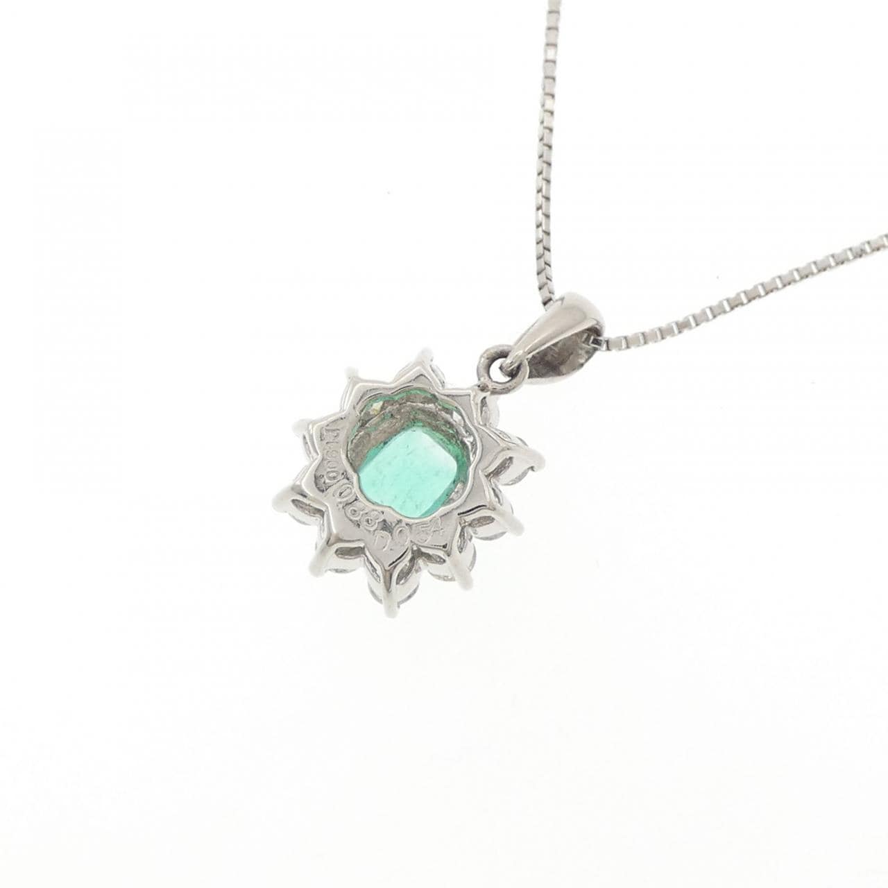 PT900/PT850 エメラルド ネックレス 0.88CT