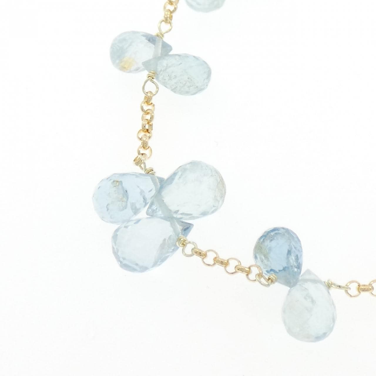 K18YG アクアマリン ネックレス