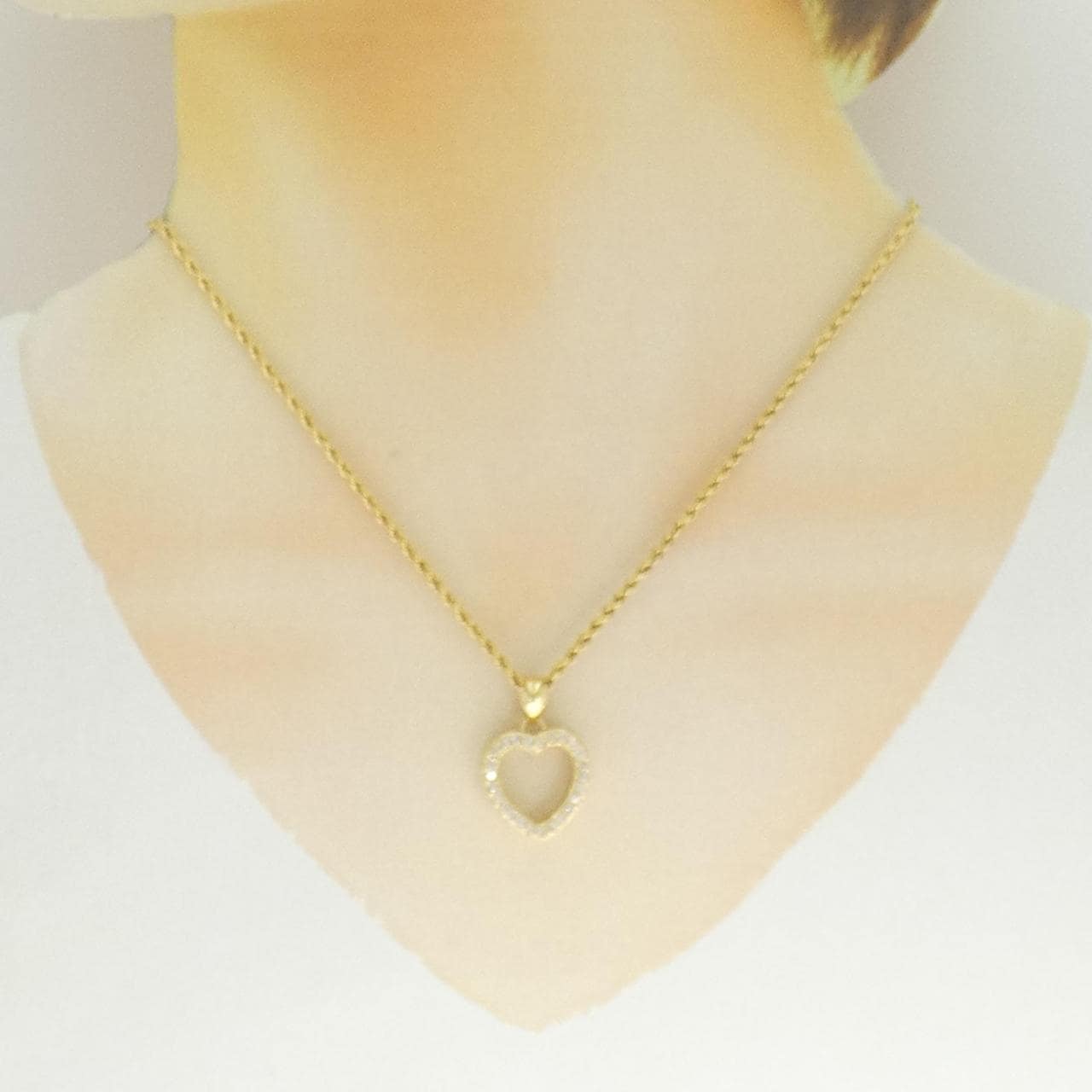 K18YG ハート ダイヤモンド ネックレス 1.00CT