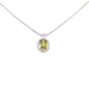 PT900/K18WG スフェーン ネックレス 1.34CT