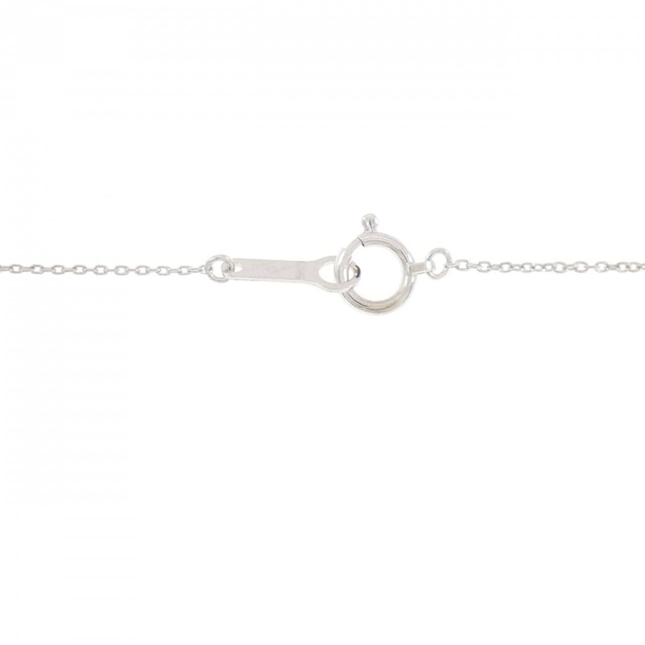 K18WG クロス ダイヤモンド ネックレス 0.12CT