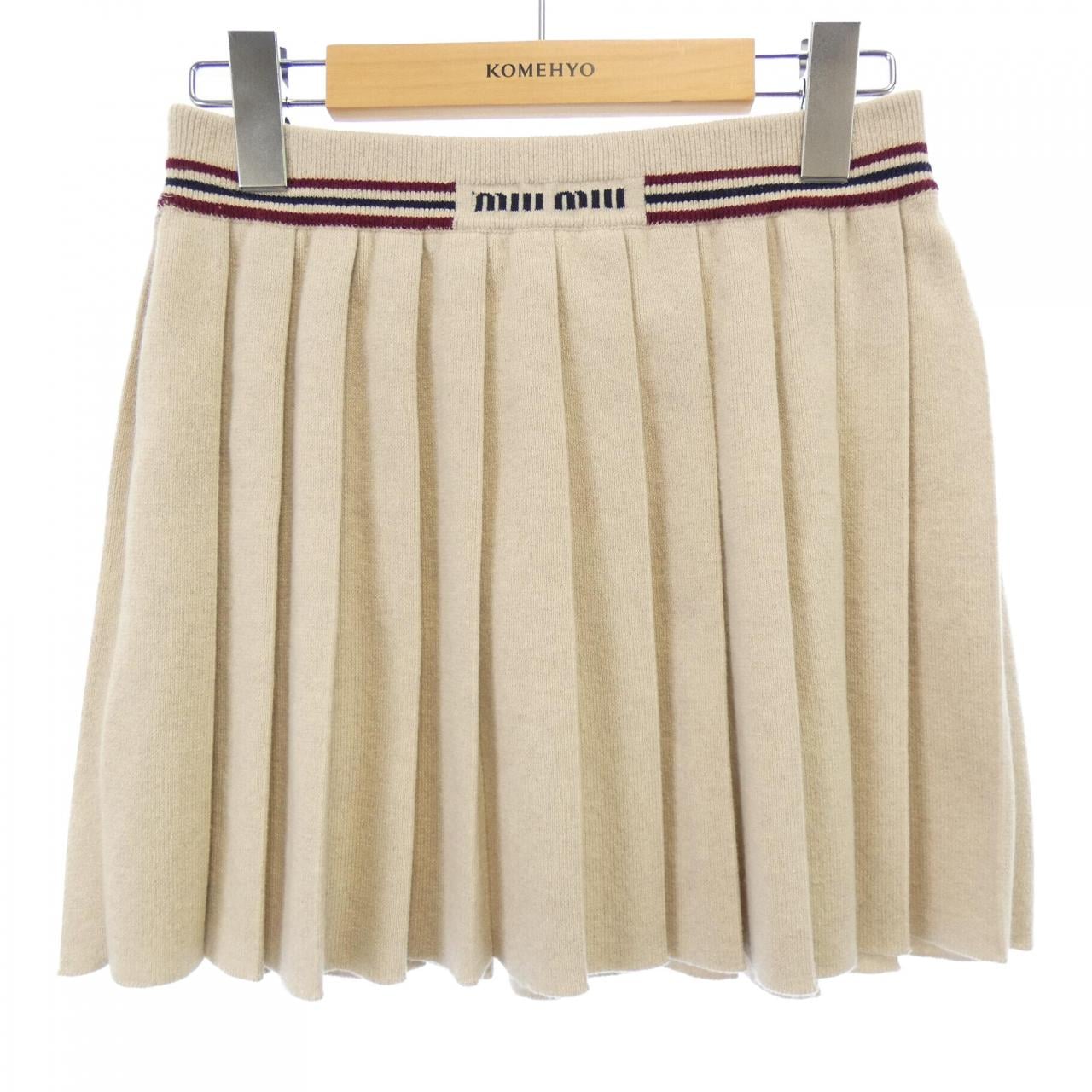 ミュウミュウ MIU MIU MIU MIU ロゴ MMG485 SOOO 14AY スカート