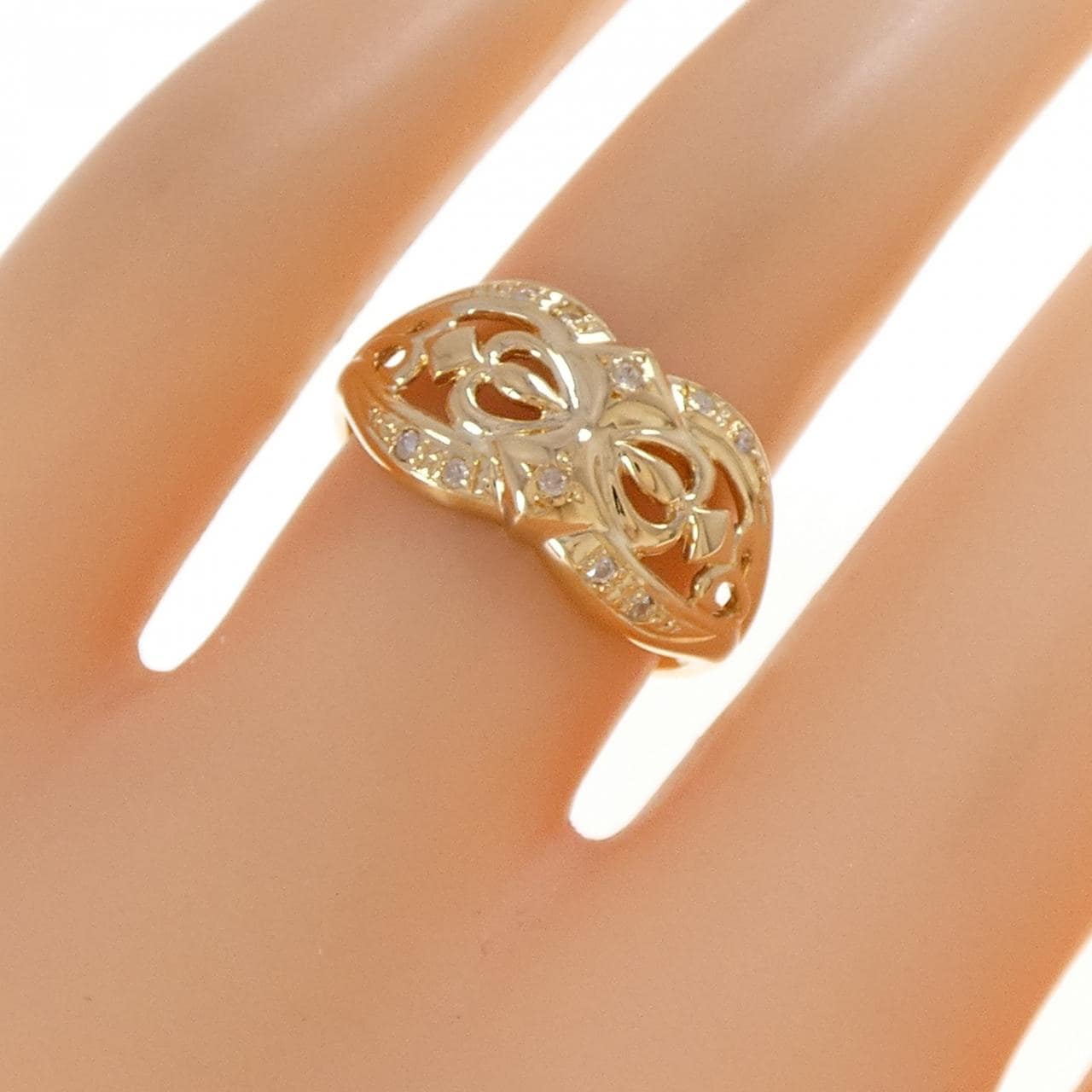 K18YG ダイヤモンド リング 0.05CT