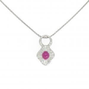 PT900/PT850 ルビー ネックレス 1.26CT