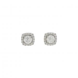 【リメイク】PT900/ST ダイヤモンド ピアス 0.506CT 0.510CT E-F VS2-SI1 3EXT H&C