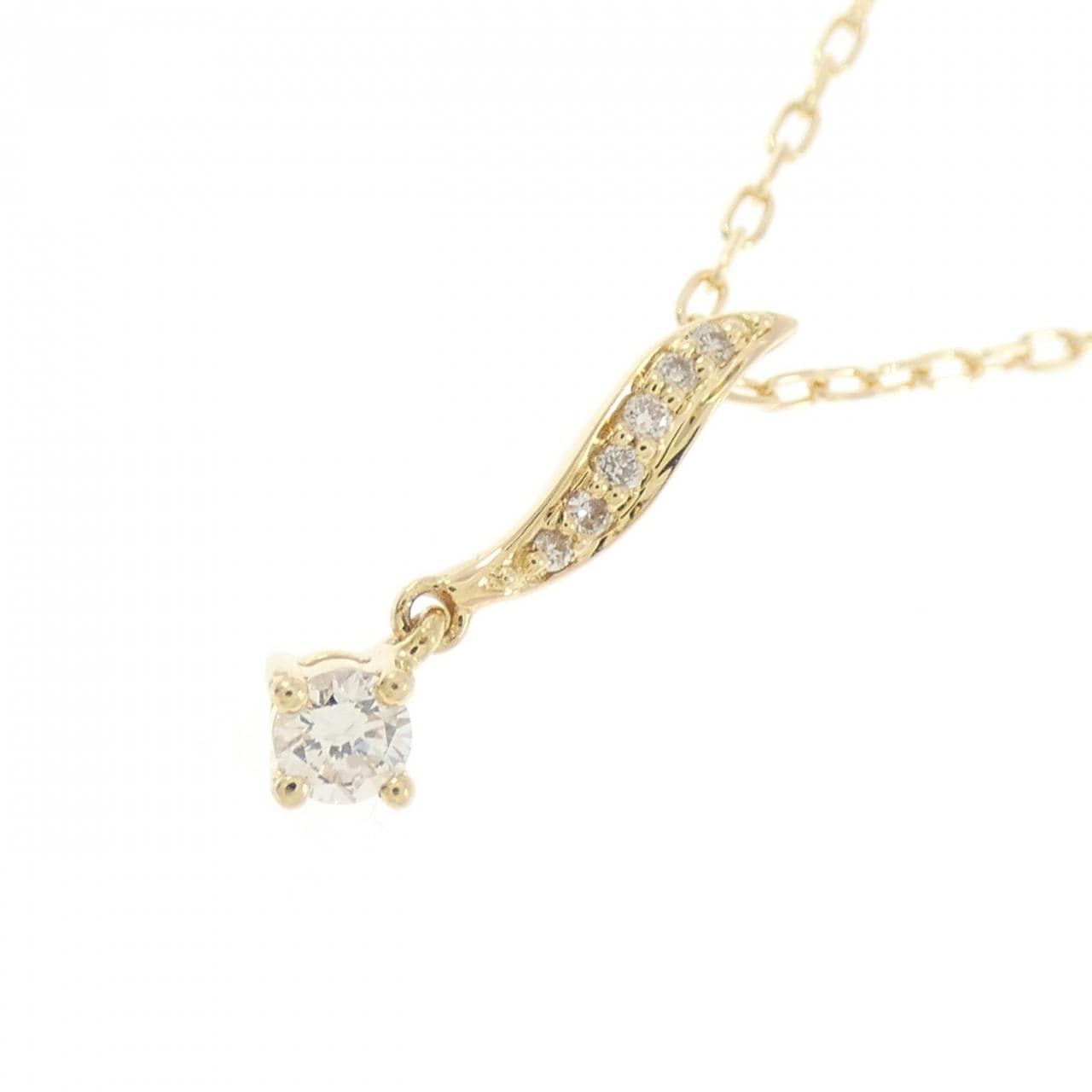 K18YG ダイヤモンド ネックレス 0.10CT