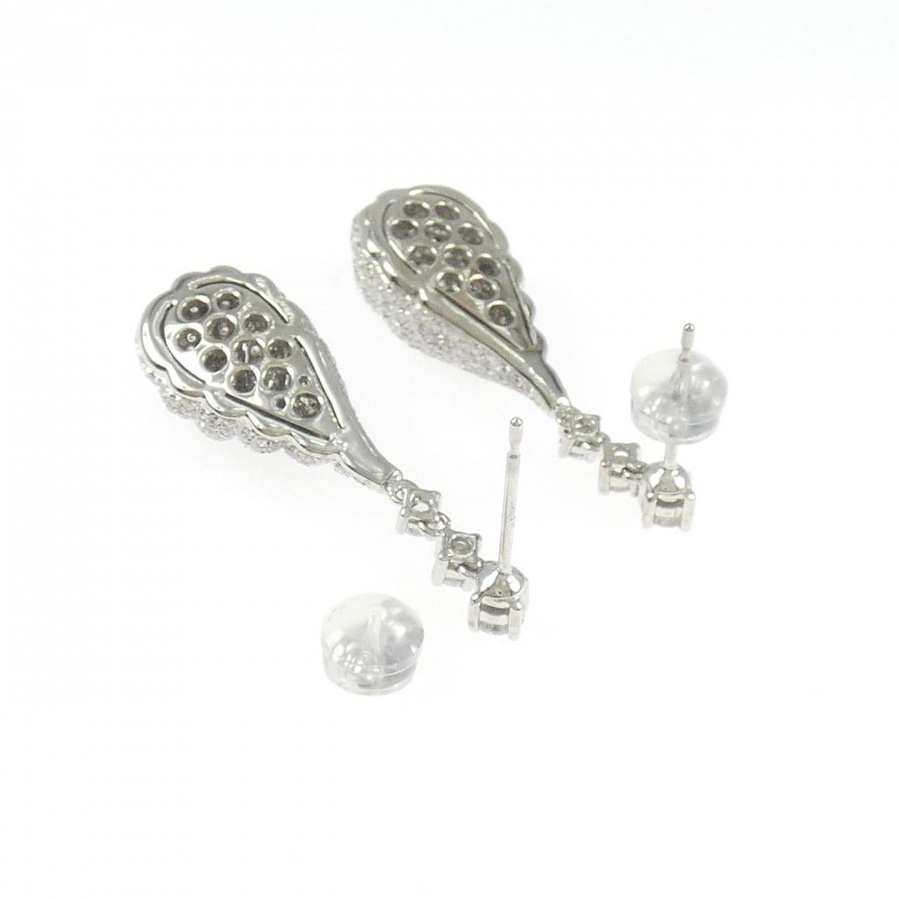 K18WG ダイヤモンド ピアス