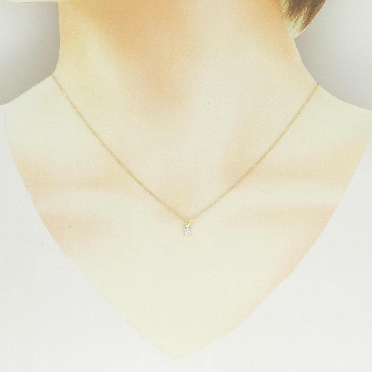 K18YG ダイヤモンド ネックレス 0.01CT