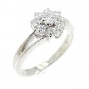 PT900 フラワー ダイヤモンド リング 0.30CT