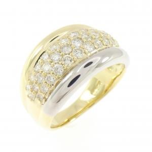 K18YG/PT900 ダイヤモンド リング 0.93CT