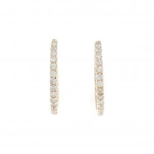 750PG ダイヤモンド フープ ピアス 0.60CT