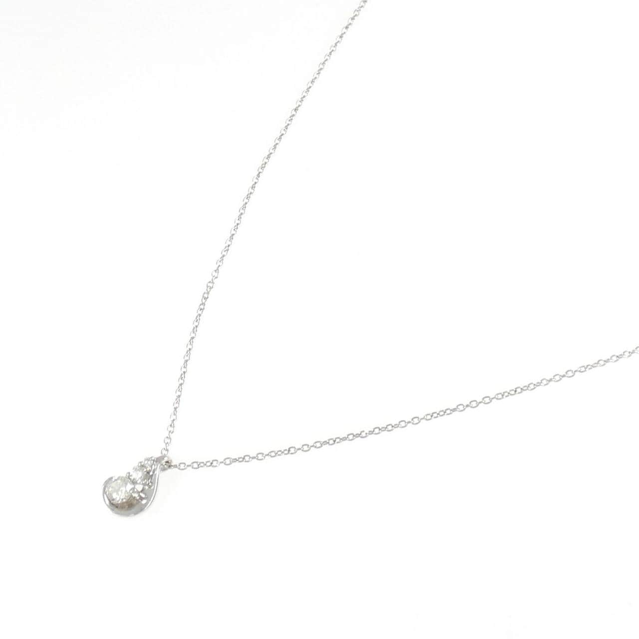 K18WG ダイヤモンド ネックレス 0.14CT