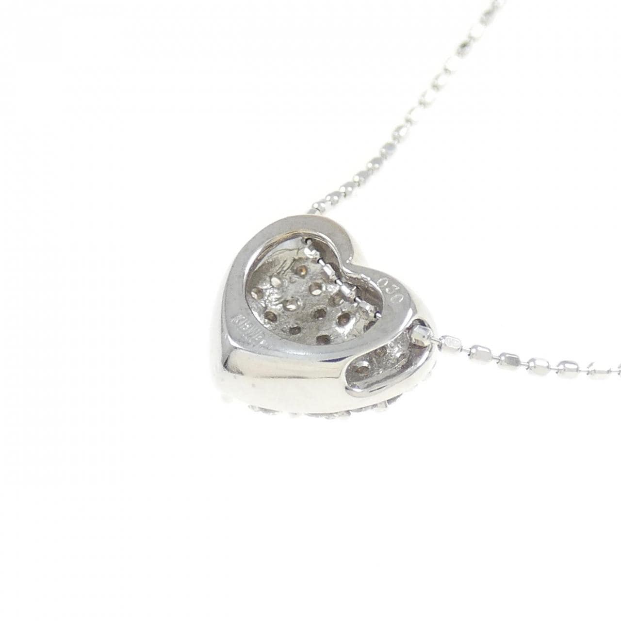 K18WG heart Diamond necklace 0.30CT