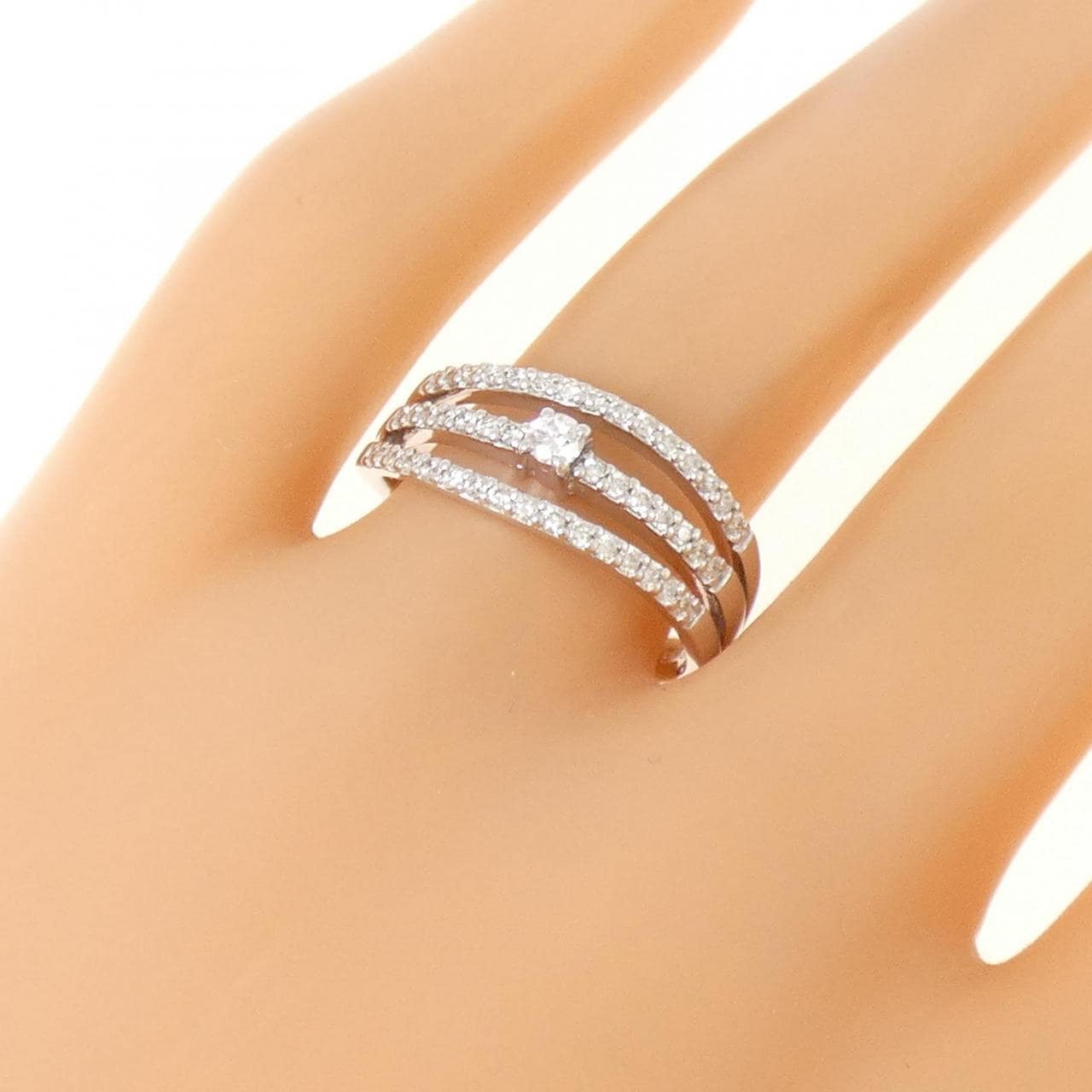 K18WG ダイヤモンド リング 0.33CT