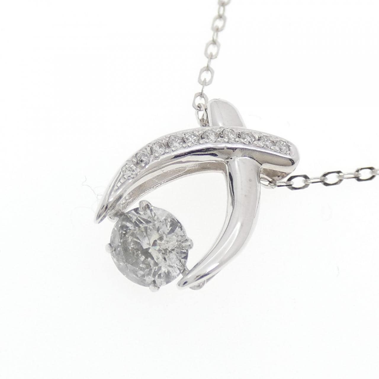 K18WG ダイヤモンド ネックレス 1.00CT