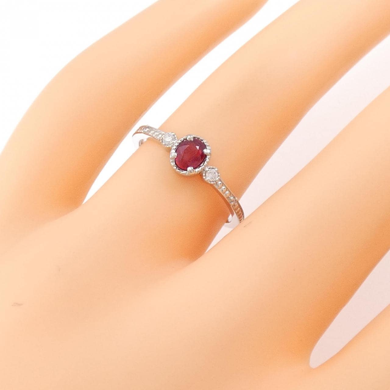 [新品] PT 紅寶石戒指 0.28CT