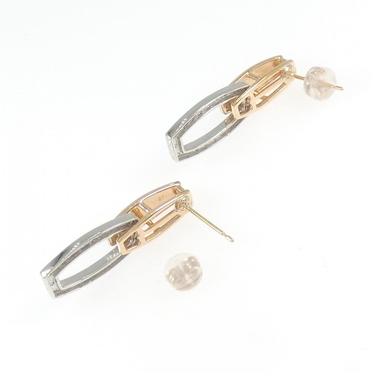 K18PG/PT900 ダイヤモンド ピアス 0.32CT
