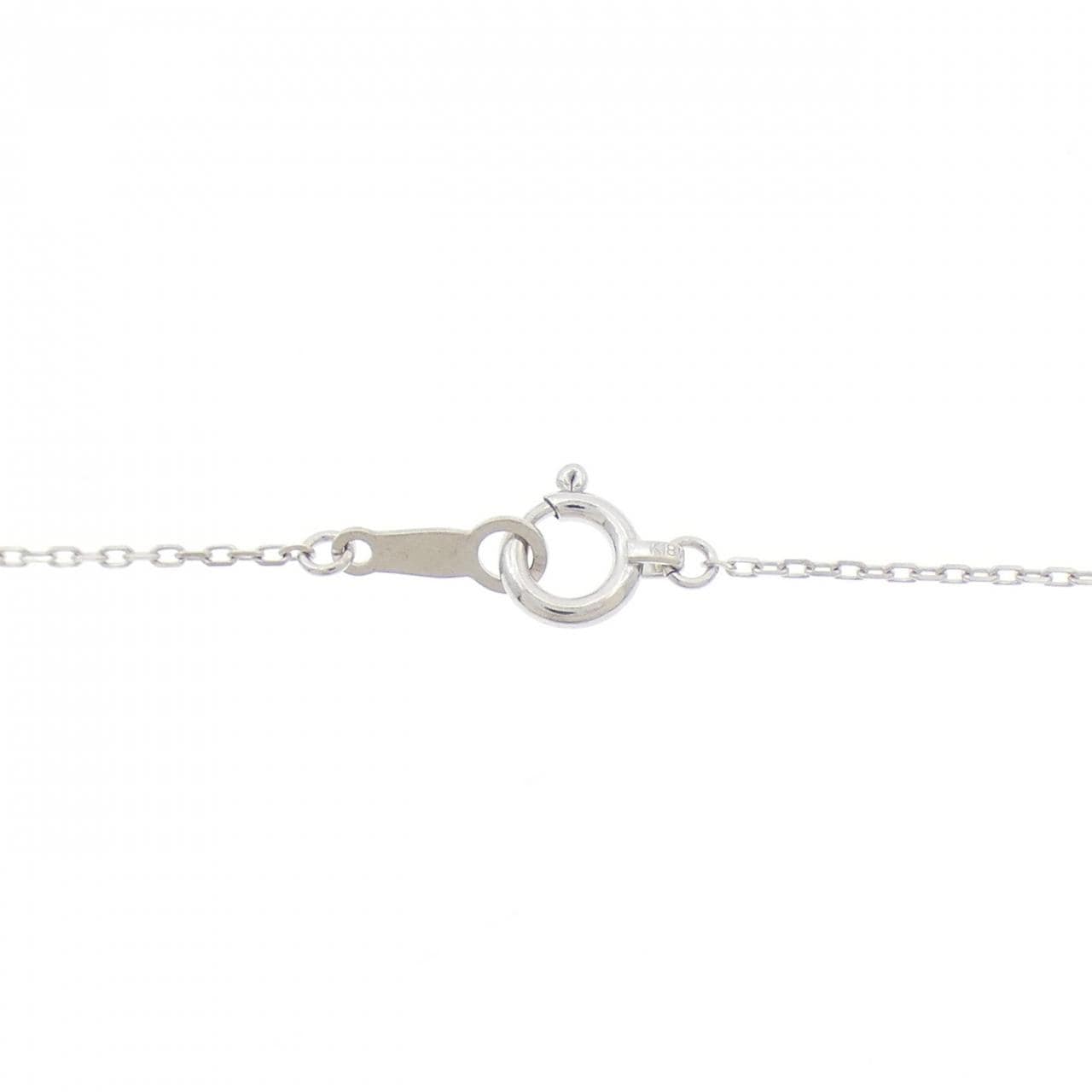 K18WG ハート ルビー ネックレス 0.48CT